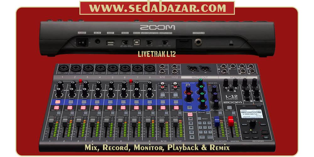 ZOOM LiveTrak-L12 میکسر دیجیتال 1 فروش میکسر صدا ZOOM LiveTrak-L12