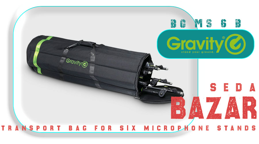 Gravity BG MS 6 B کیف حمل پایه میکروفون 1 کیف حمل میکروفون های گراویتی آلمان