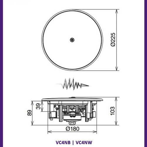 YAMAHA VC4N اسپیکر سقفی 1 قیمت YAMAHA VC4N اسپیکر سقفی