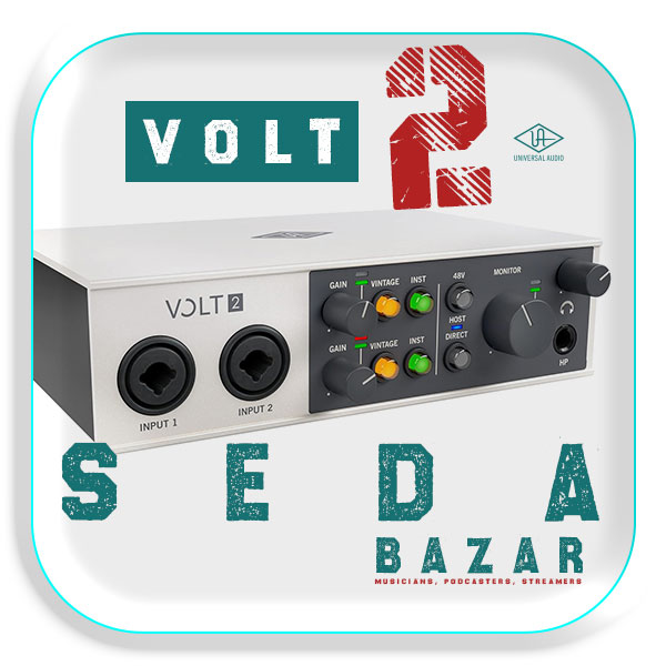 Universal Audio Volt 2 کارت صدا یو اس بی 1 کارت صدا یونیورسال آدیو ولت 2