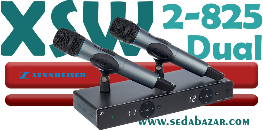Sennheiser XSW 1-825 Dual میکروفون بی سیم دو دستی 1 قیمت خرید Sennheiser-XSW-1-835-dual