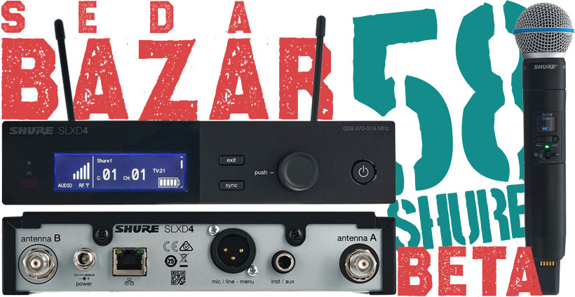 Shure SLX BETA 58 میکروفون دستی وایرلس 1 میکروفون دستی بیسیم شور بتا 58