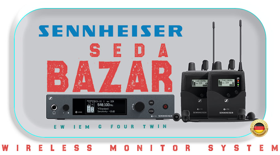 Sennheiser ew IEM G4-Twin-A ایر مانیتور دو کانال 1 ایرمانیتور دو نفره سنهایزر آلمان