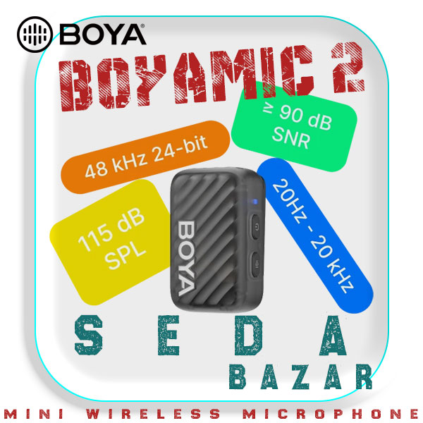 BOYAMIC 2-03 میکروفون یقه ای بی سیم موبایل و دوربین 1 خرید BOYAMIC 2-03