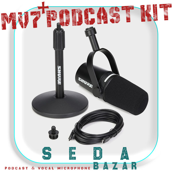 Shure MV7+ PODCAST KIT میکروفون پایه دار وکال و پادکست 1 قیمت Shure MV7+ PODCAST KIT